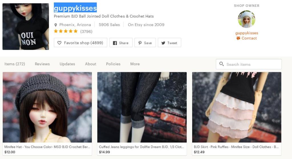 Что продавать на Etsy - куклы магазин 1