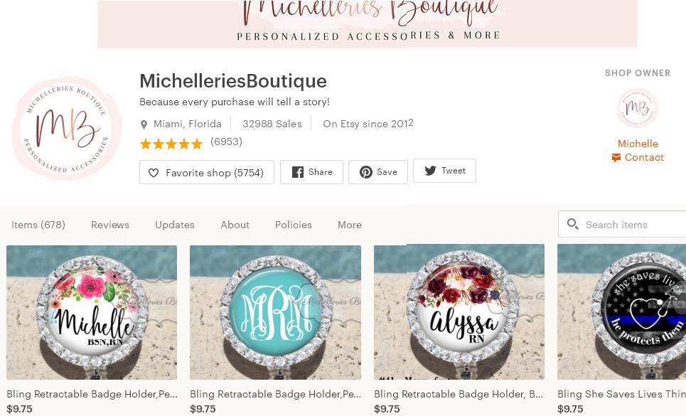 Etsy магазин – MichelleriesBoutique