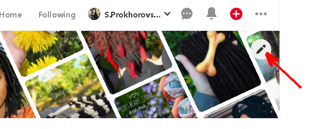 Pinterest как добавить верхний банер 1
