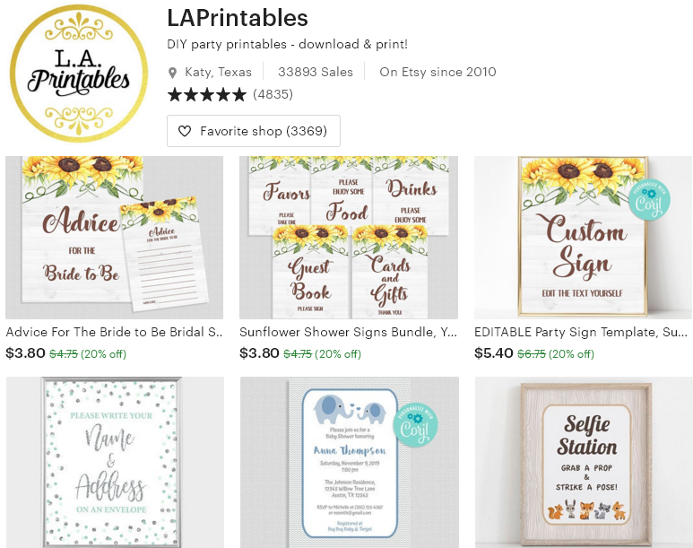 Цифровые товары на Etsy - 11 -LAPrintables