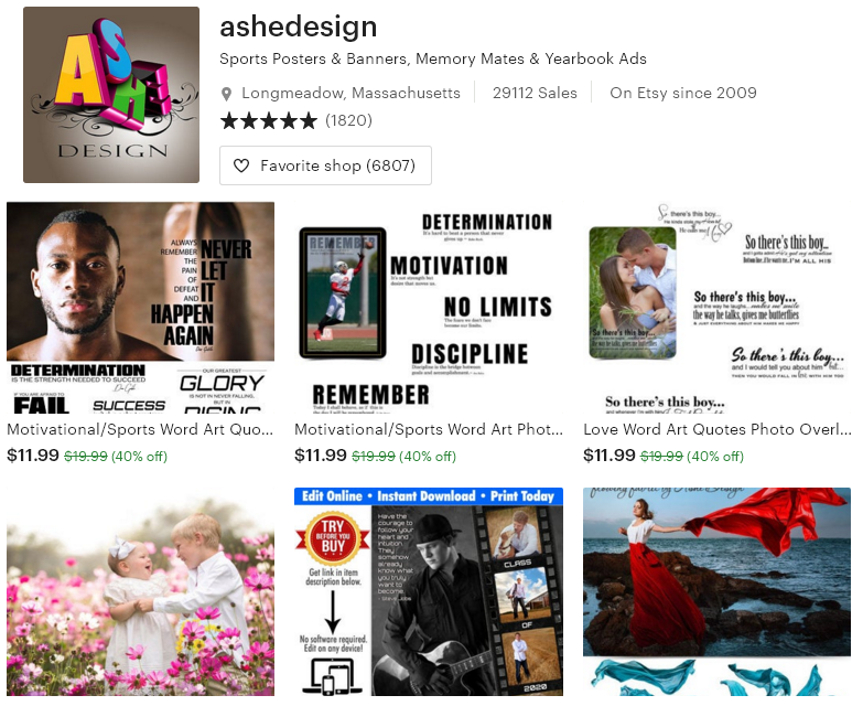Цифровые товары на Etsy - 13 ashedesign