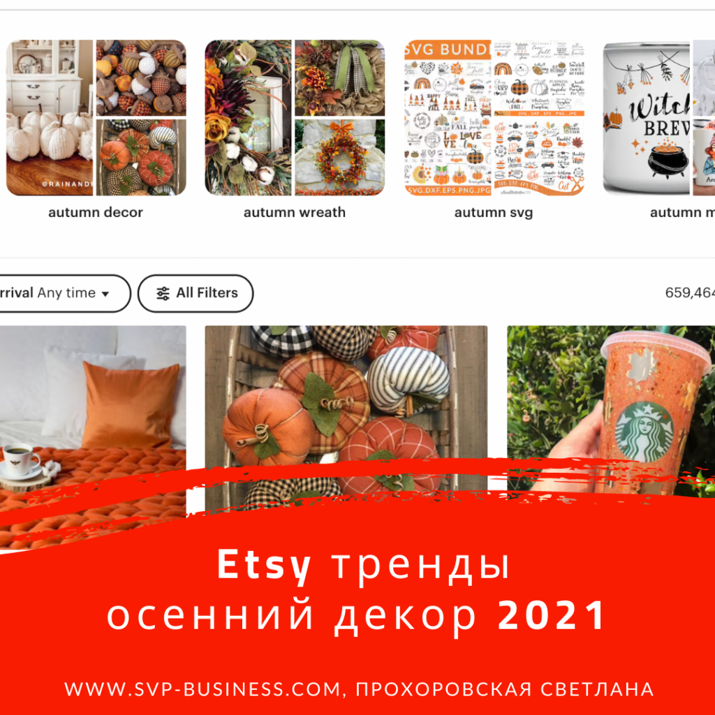 Etsy тренды 2021 осенний декор